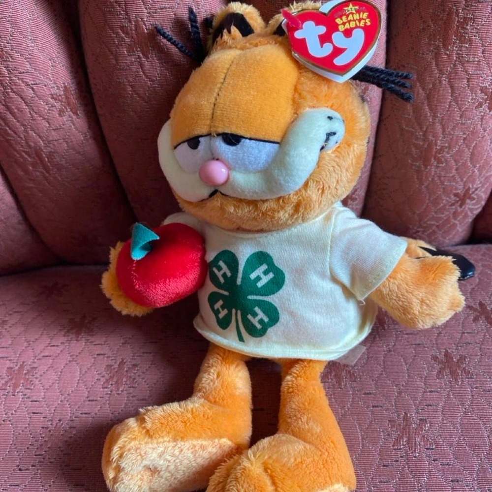 Ty Beanie Baby Garfield 4-H Club Exclusive Plush s72